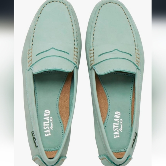 Eastland Cool Green Leather Penny Loafers NEW - Picture 5 of 16